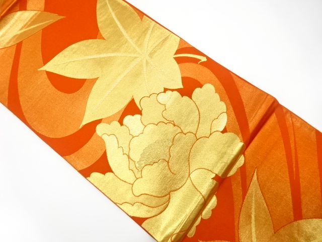 JAPANESE KIMONO / ANTIQUE FUKURO OBI / SILK / WOVEN STREAM